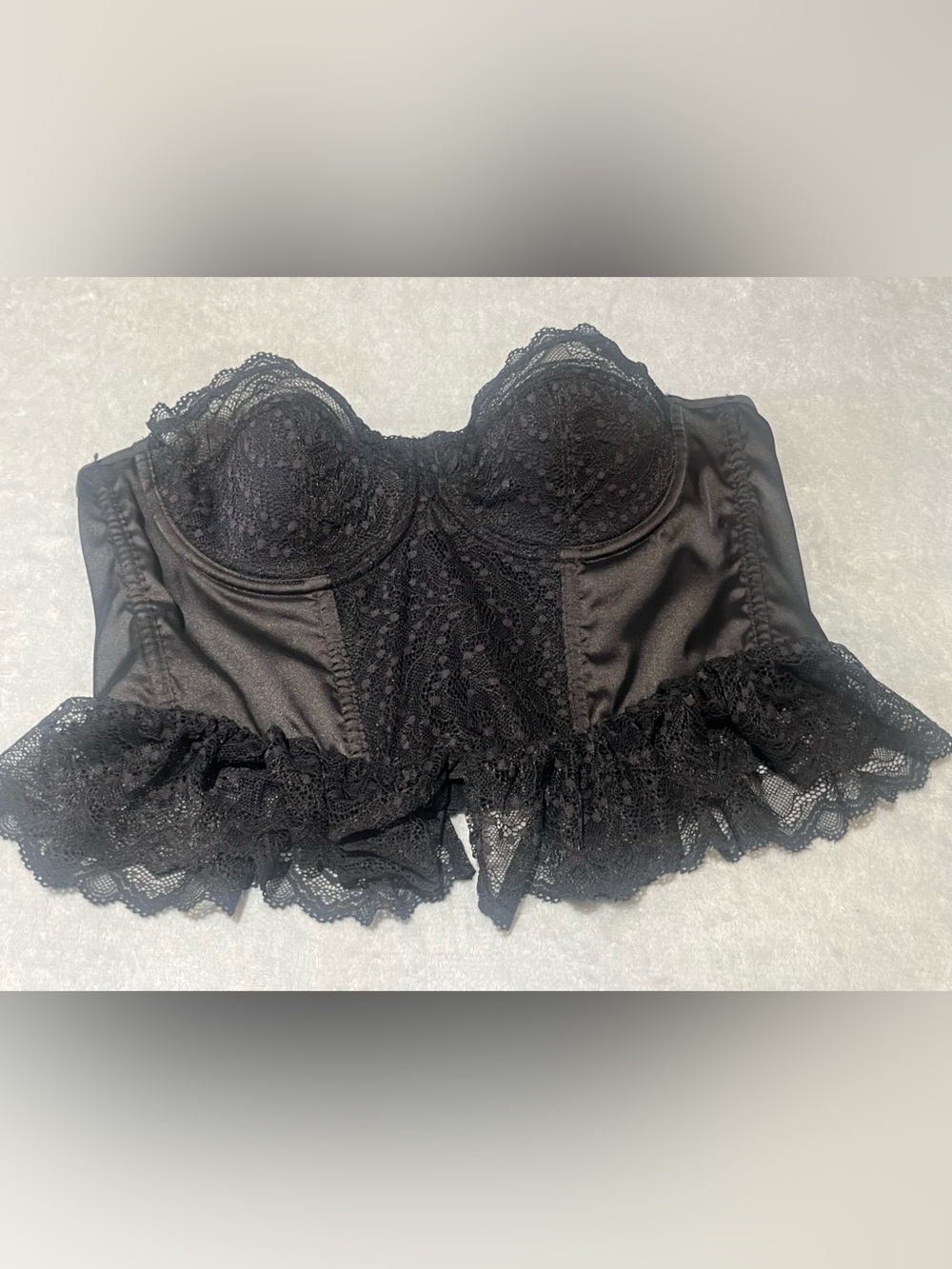Sincerly Jules Black Lace Bustier Corset , Sz L